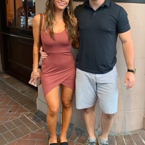 Solemio Bodycon Mini Dress - Pink/Red